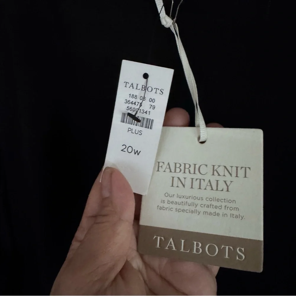 Talbots Black Sleeveless Shift Dress with Side Buttons women 20w